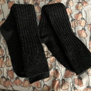 Womens textured high boot socks soft black Universal Thread - Two pairs